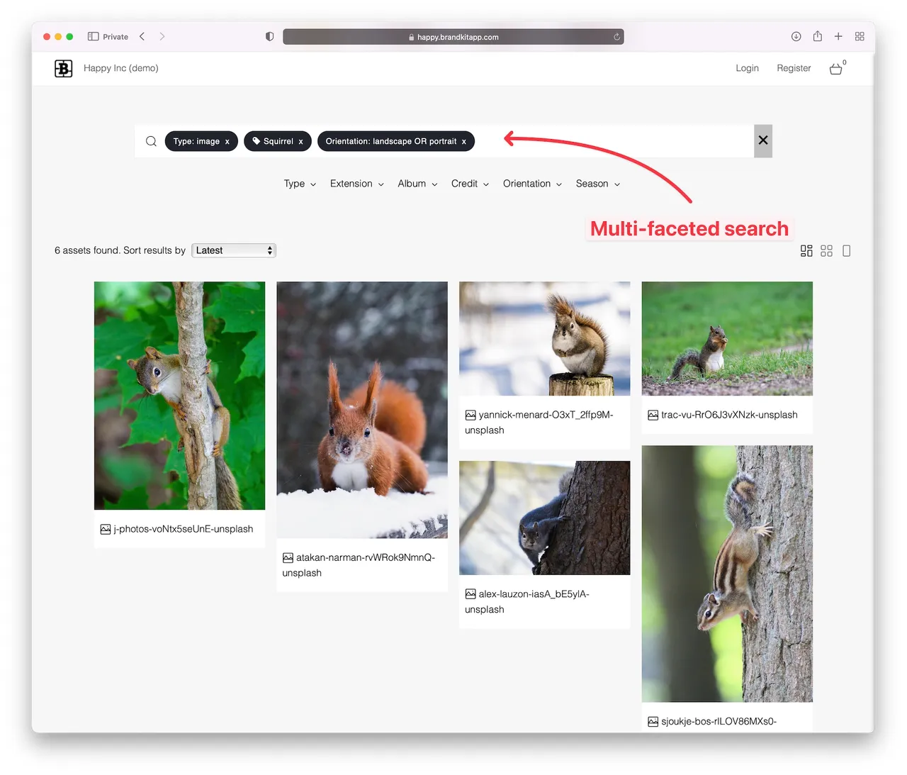 Feature: Multi-faceted Search