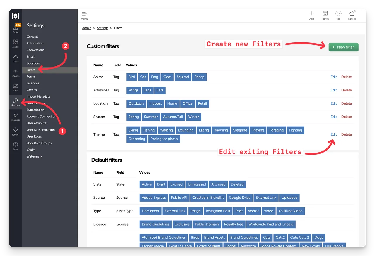 Brandkit create filters v2