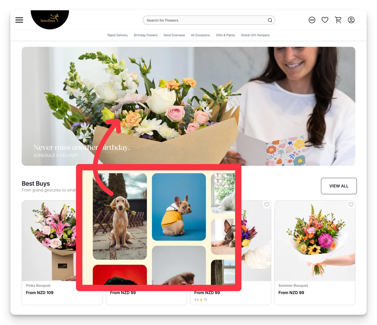 BK shoppable galleries