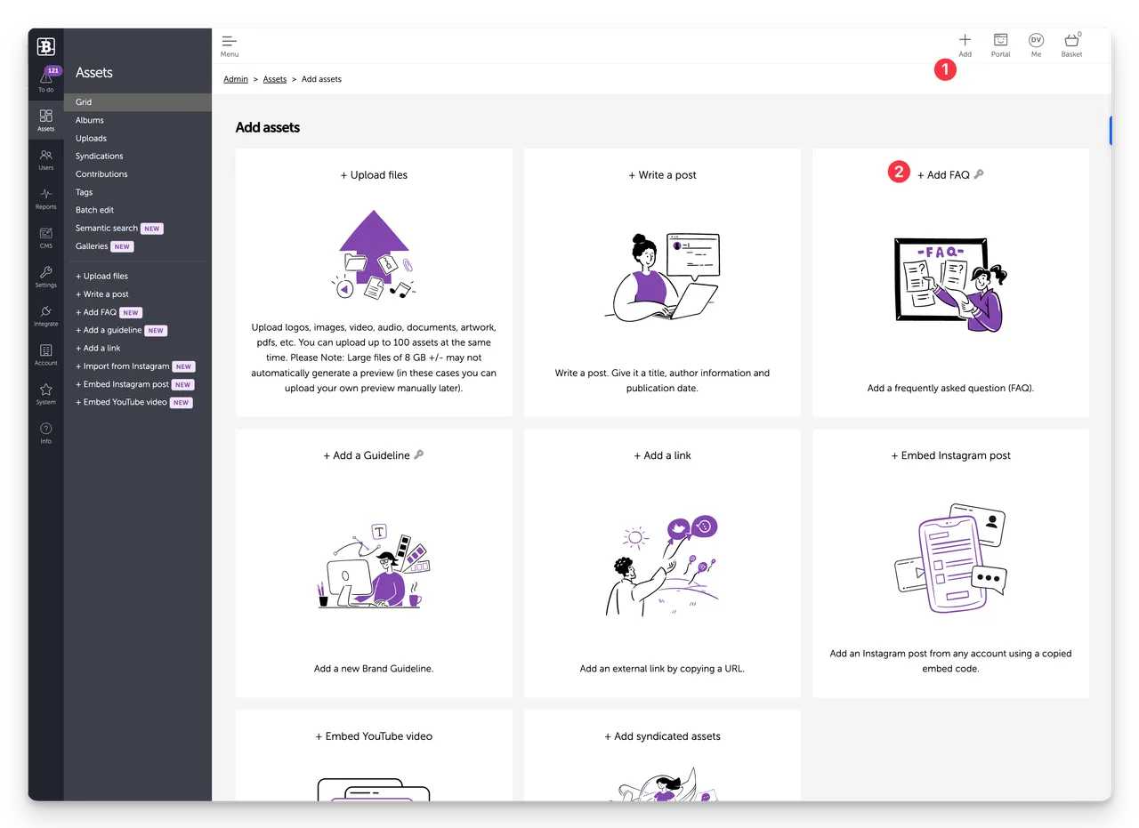 Brandkit Admin Add FAQ