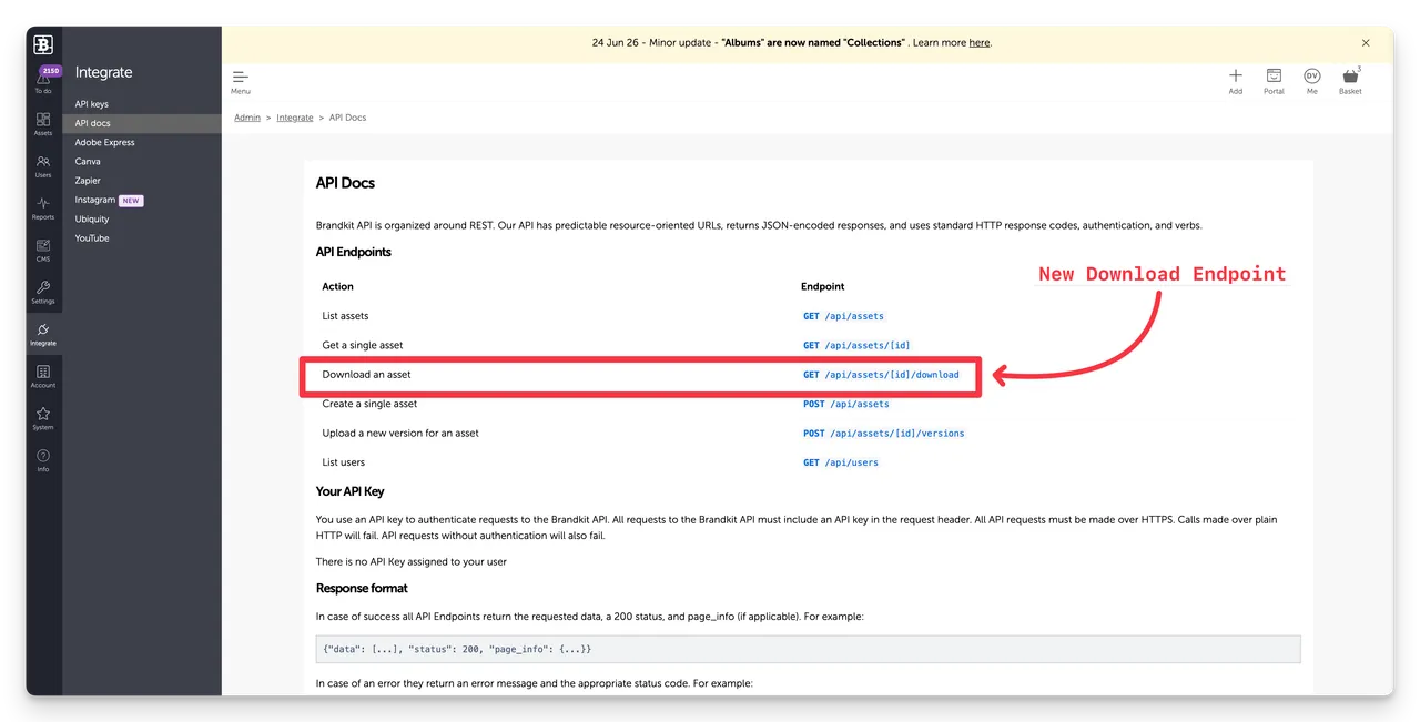 Brandkit API new download endpoint