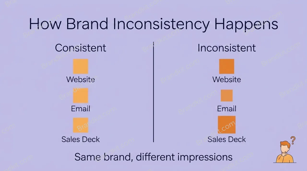 04 Scattered Brand Assets - Brand Inconsistency