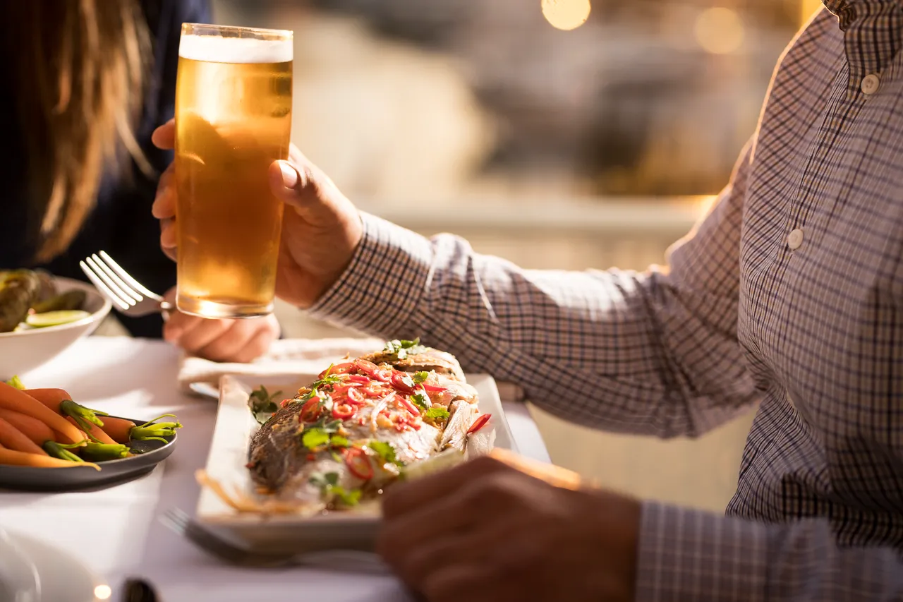 Whole snapper dining experience with beer