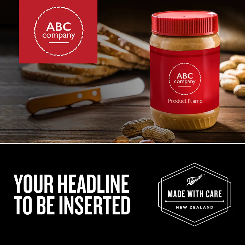 Made with Care social tile InDesign template