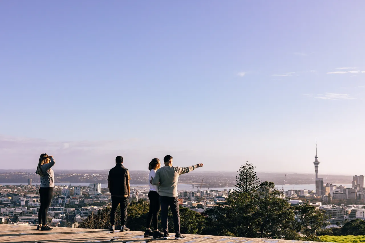 Group look at view of Auckland City