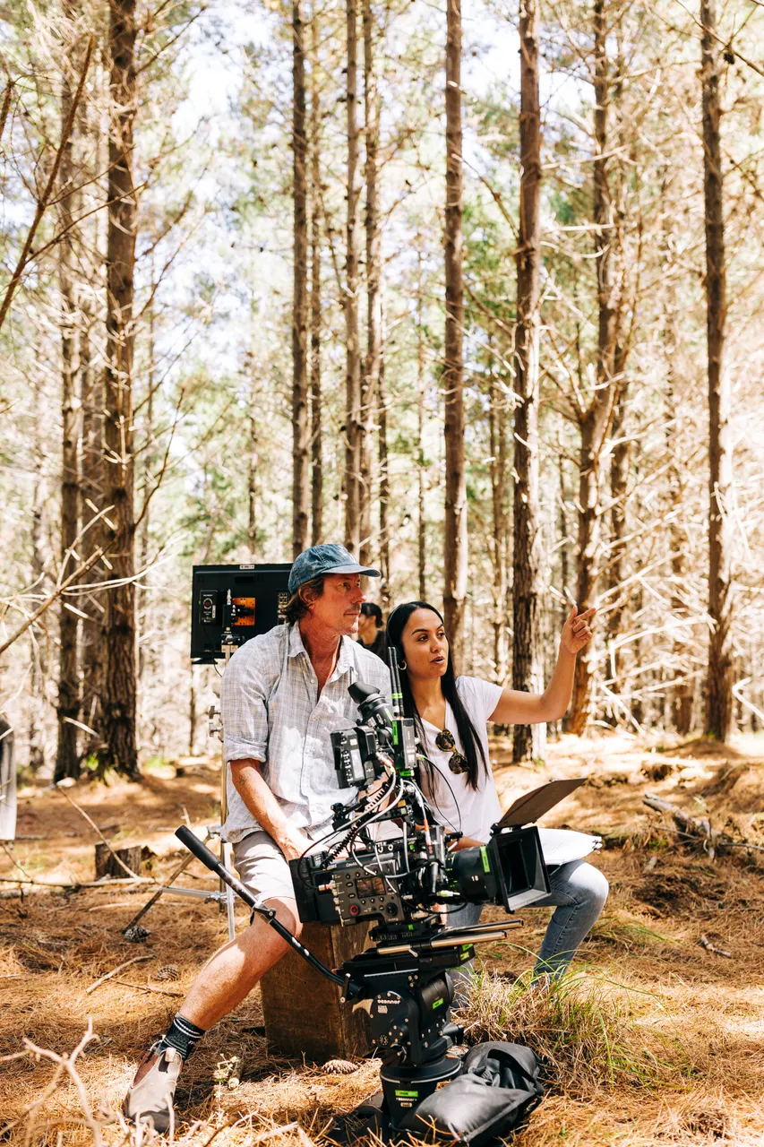 Cinematographer and director discussing the next scene