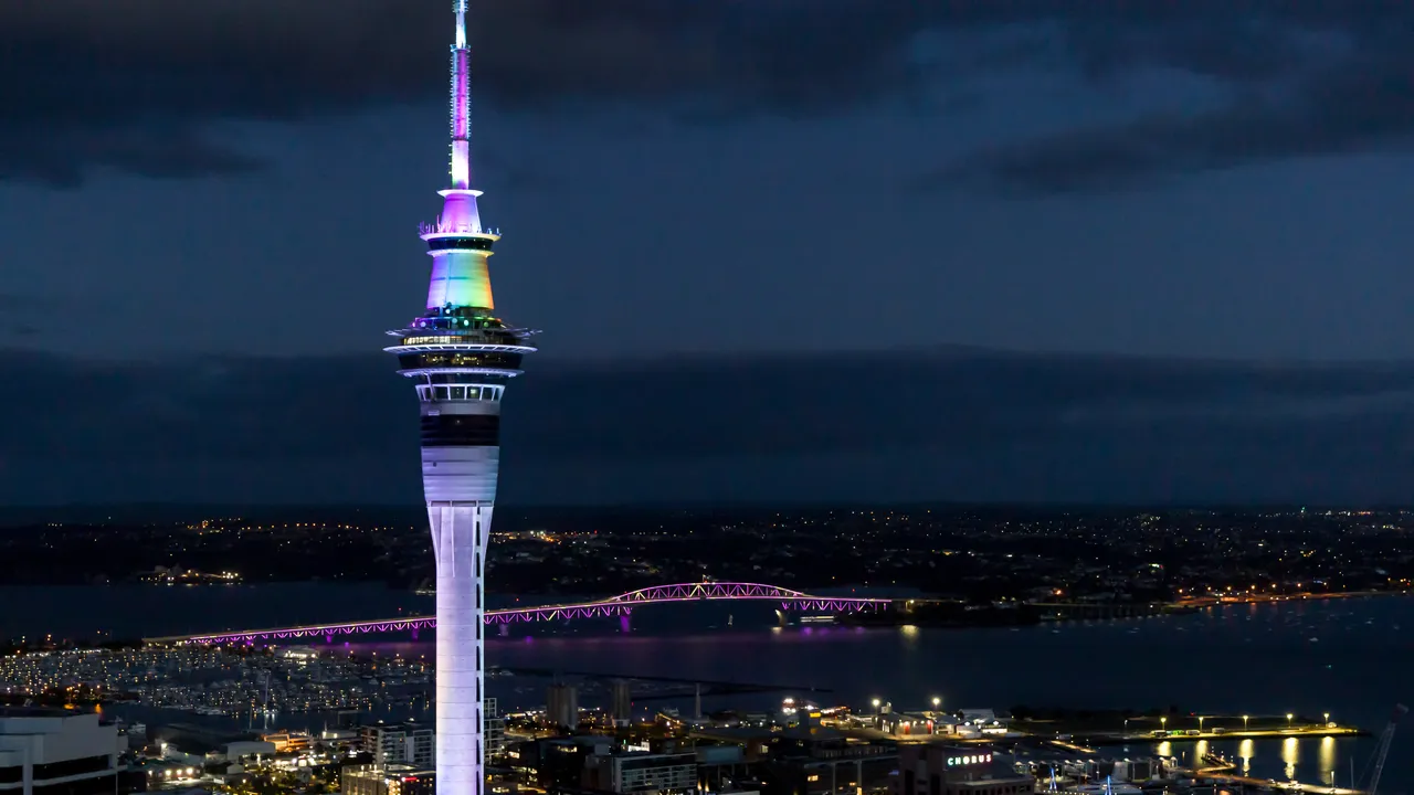 Sky Tower rainbow