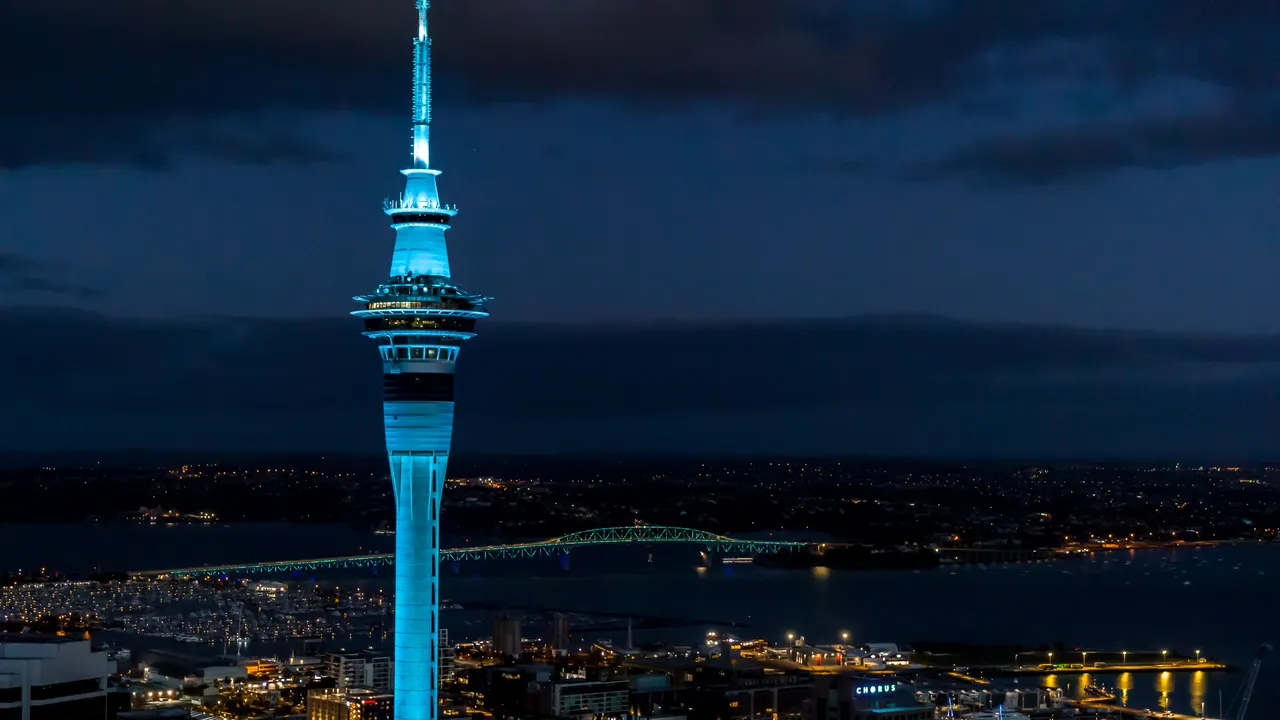 Sky Tower blue