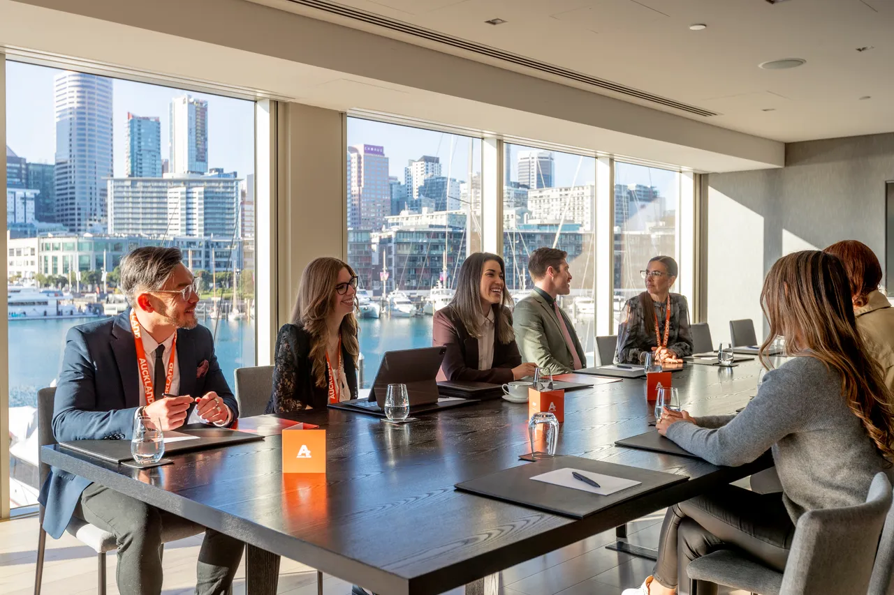 Delegates in boardroom