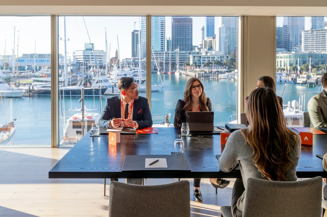 Delegates in board meeting