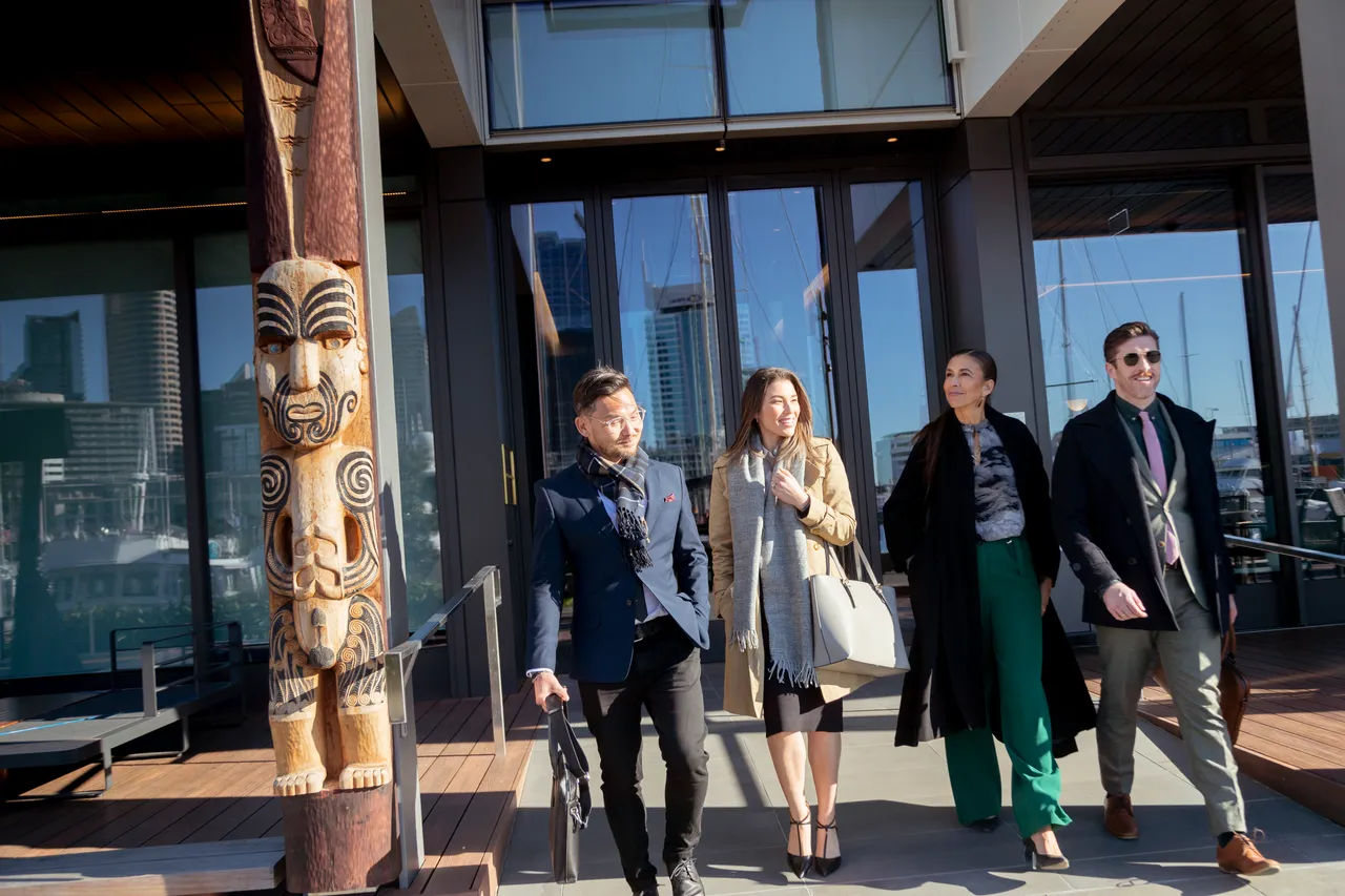 Group of delegates off to a meeting