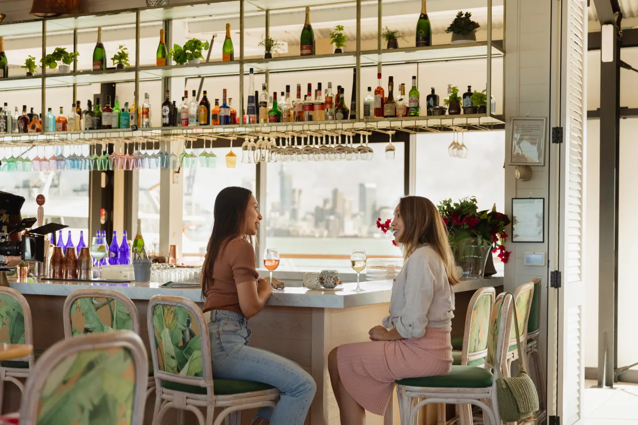 Women sitting enjoying drinks