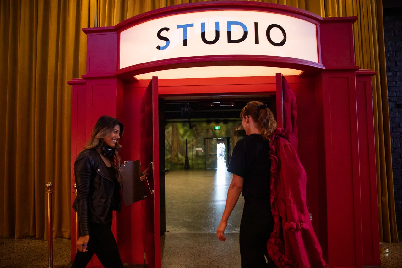 Crew arriving at the studio