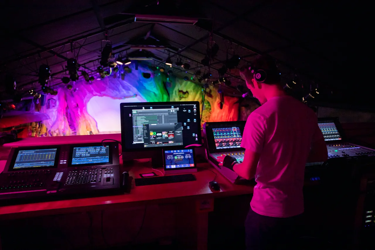 SoundDesk with male sound engineer