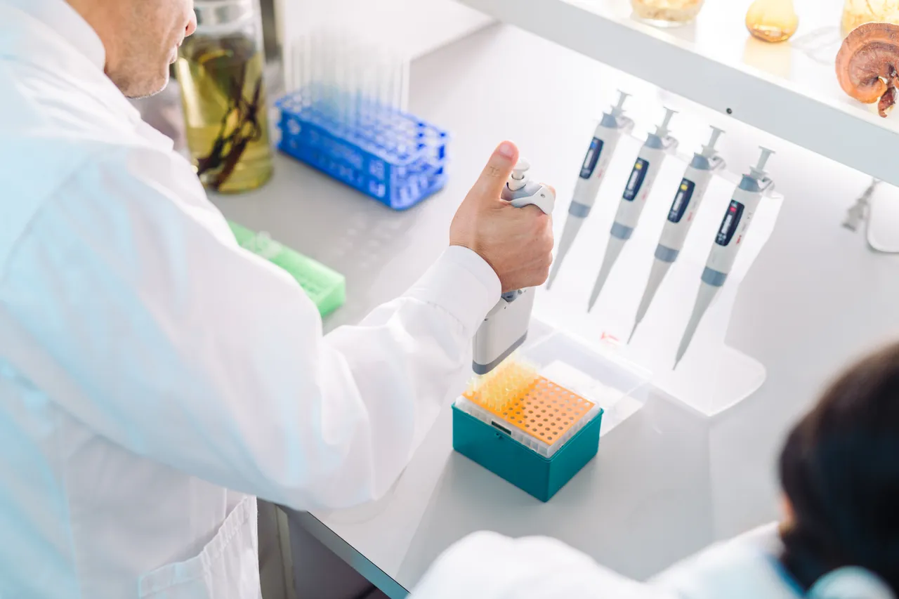Man working in research lab