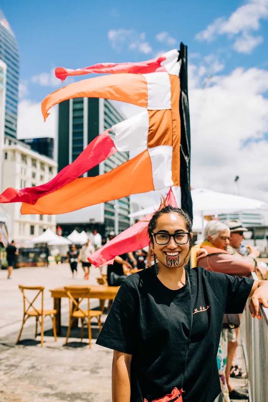 Enjoying beautiful weather at a waterfront festival