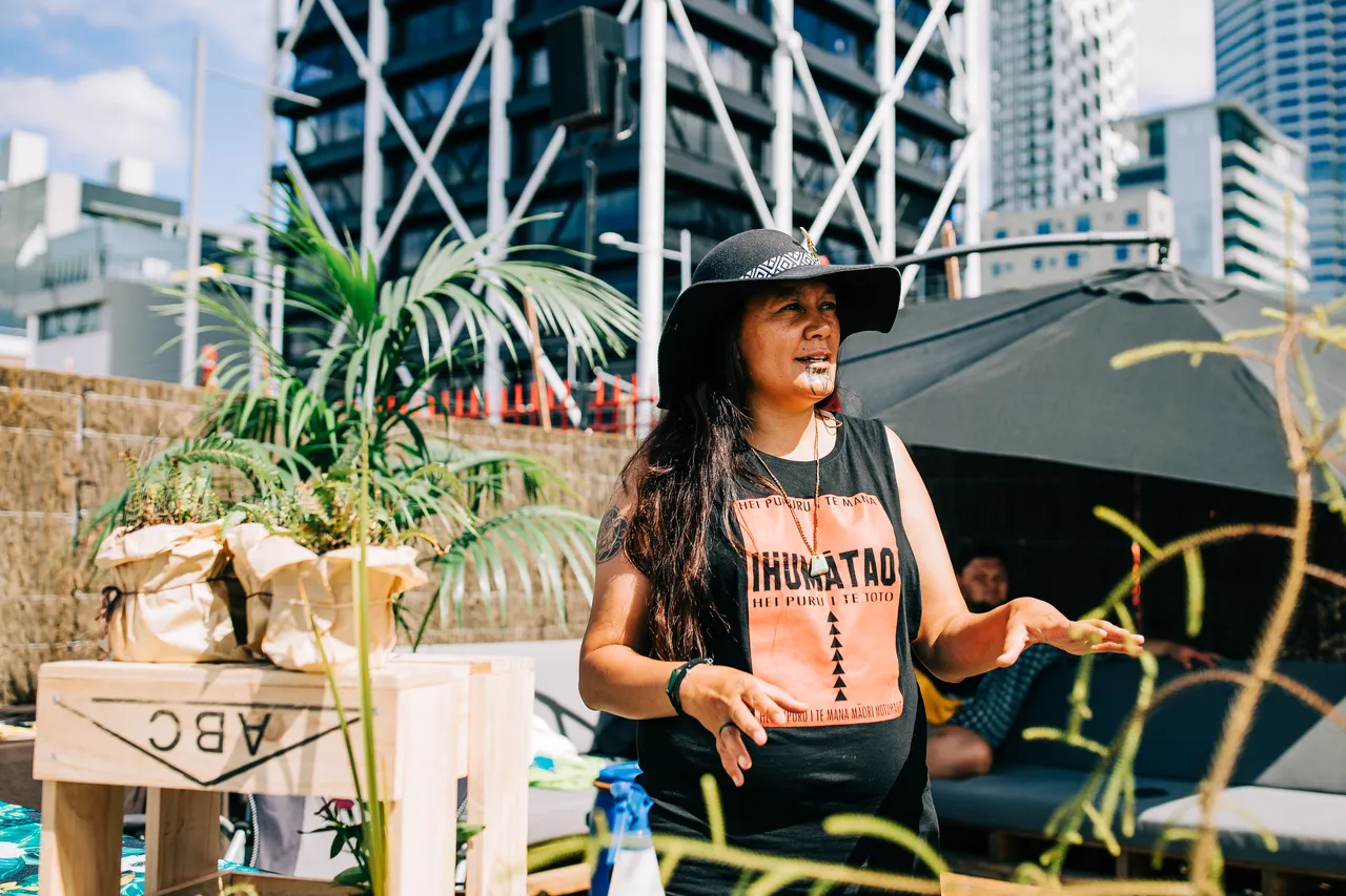 Whenua Garden Warrior at Tamaki Herenga Waka festival