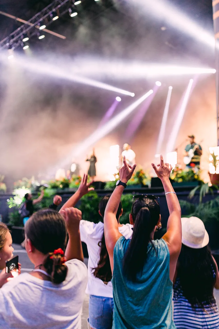 Dancing at a city festival