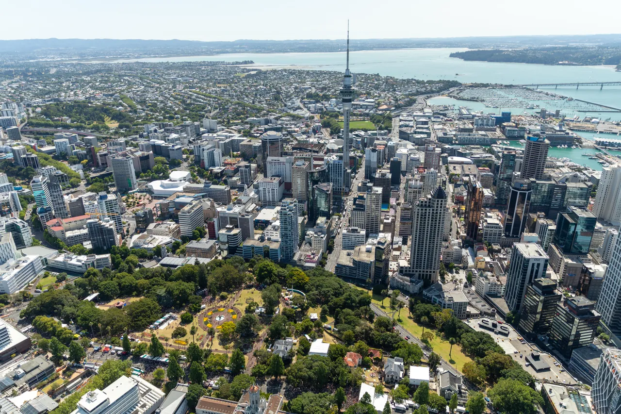 Aerial Cityscape of Auckland