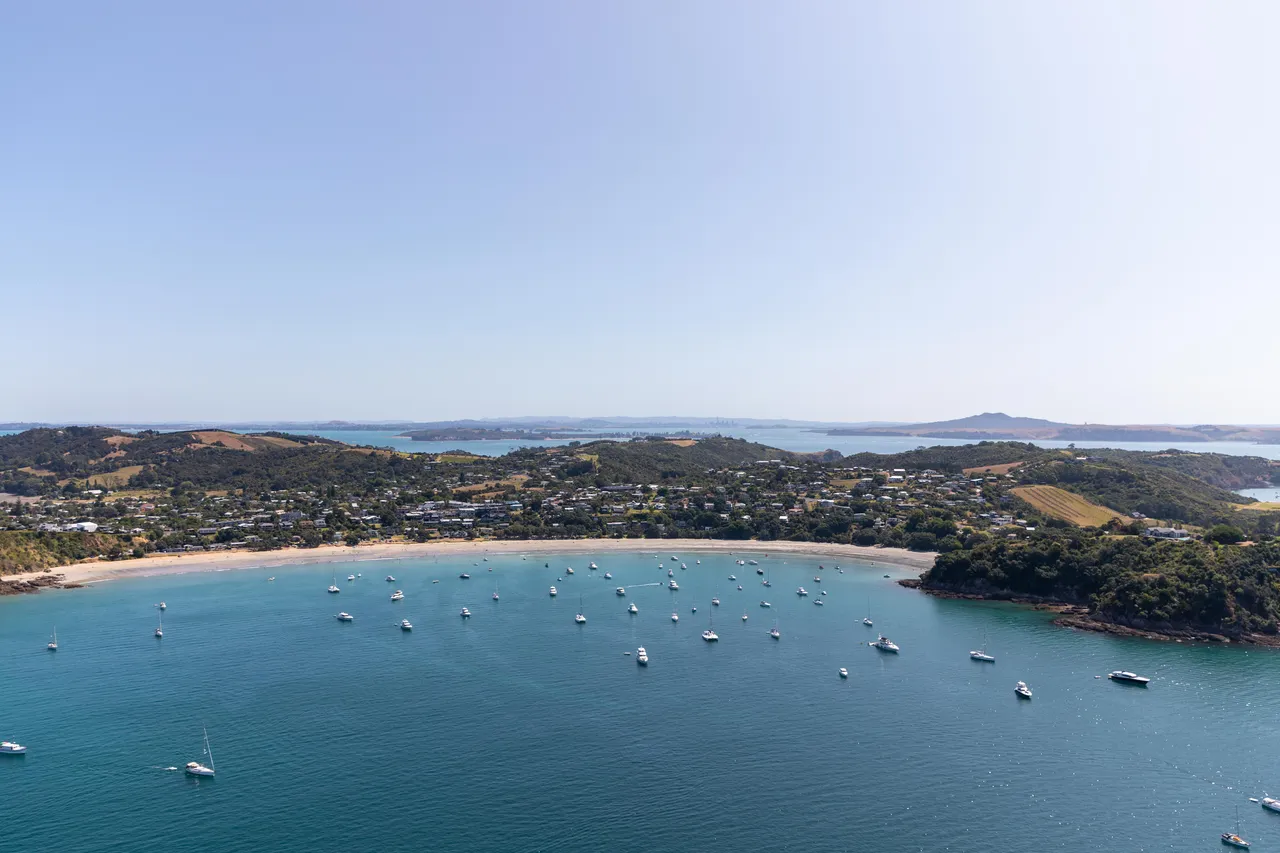 Aerial of a Waiheke Beach