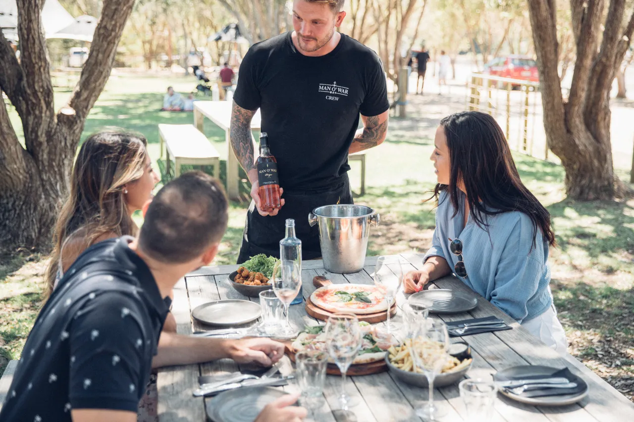 Lunch at Man O' War Vineyard, Waiheke Island