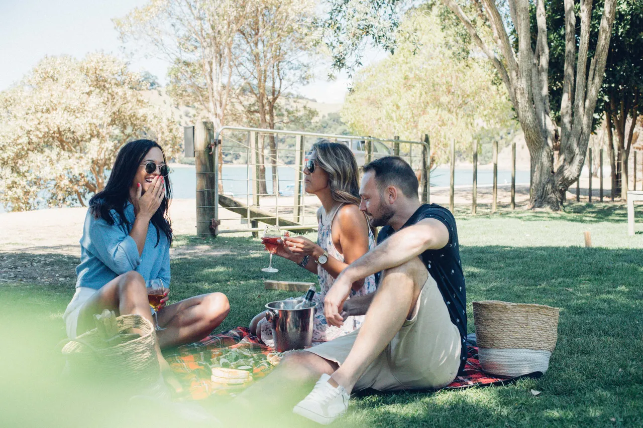 Wine on the lawn, Man O' War Vineyard