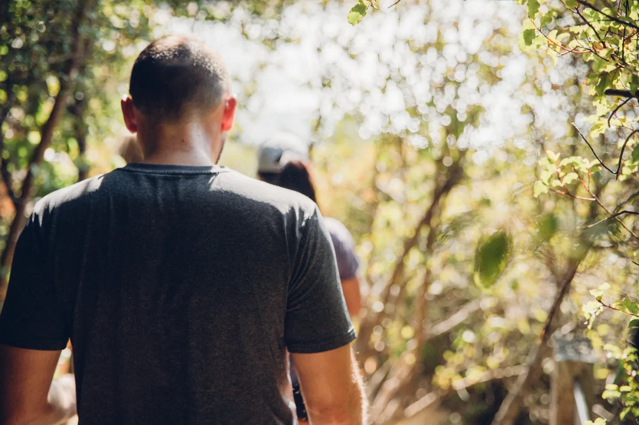 Friends bush walking