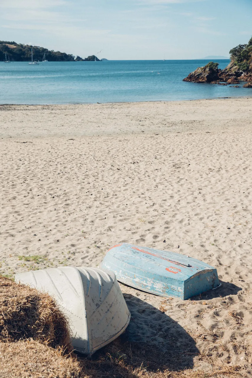 Boats on Little Oneroa Beach, Waiheke Island