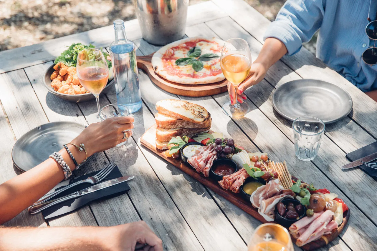 Lunch at Man O' War Vineyard, Waiheke Island