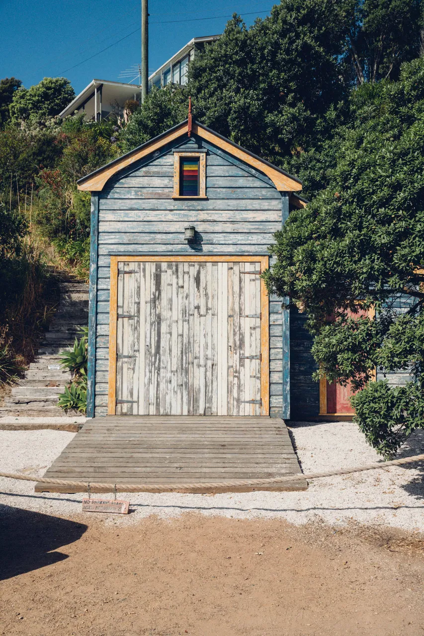 Boathouse at Little Oneroa Beach