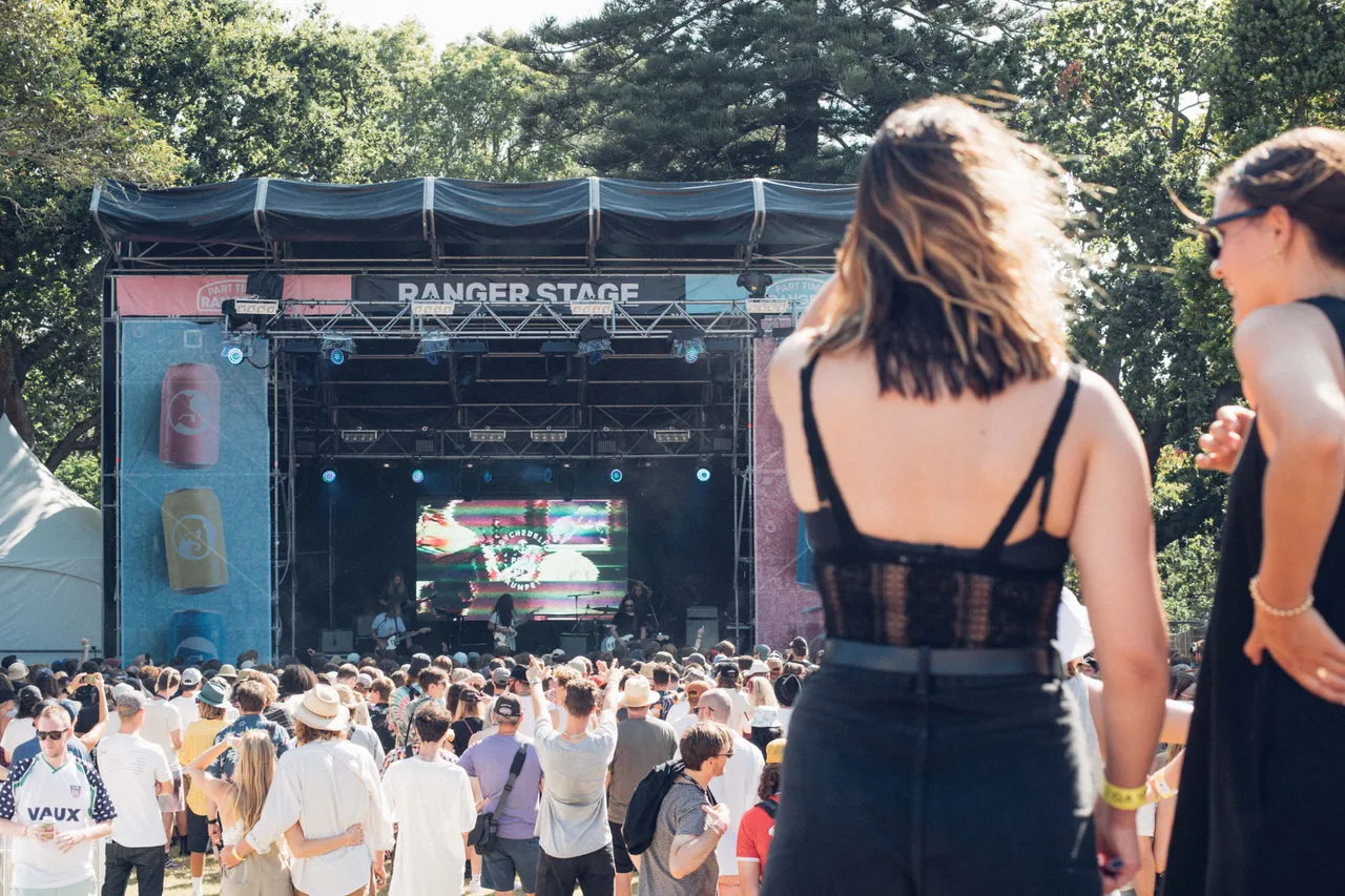 Crowd at a stage at Laneway Festival, Albert Park