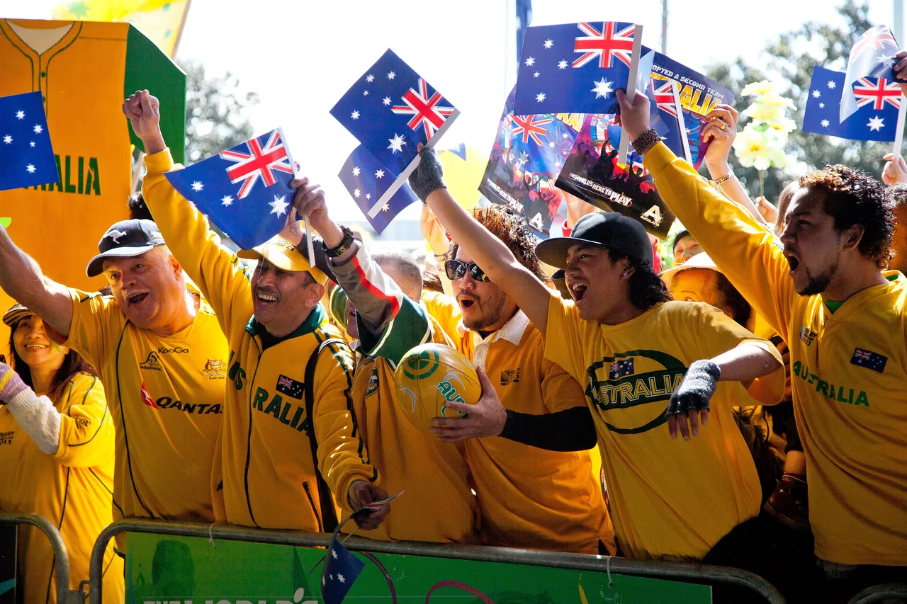 Auckland Brand Library - Australia - Airport Welcome - Australian Fans