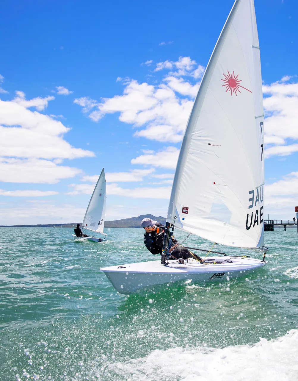 Man sailing Flying 15 on Waitematā Harbour