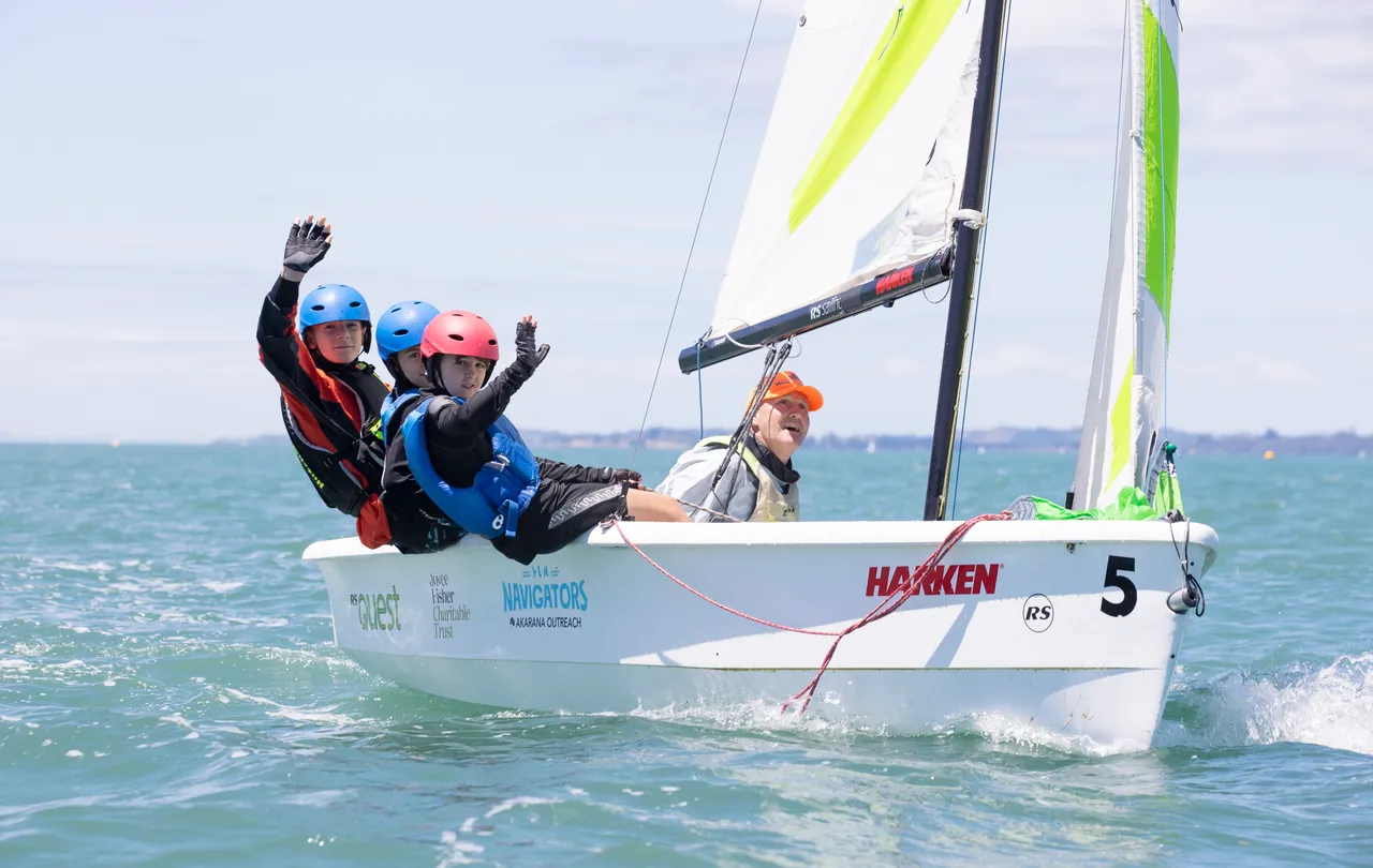 Youth sailing on the Waitematā Harbour