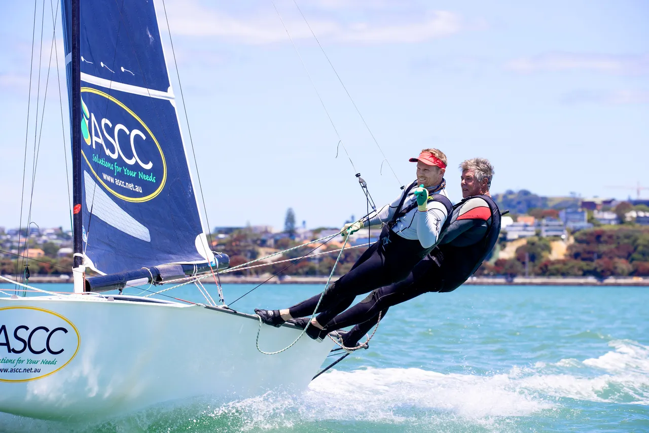 Pair sailing on the Waitematā Harbour 2