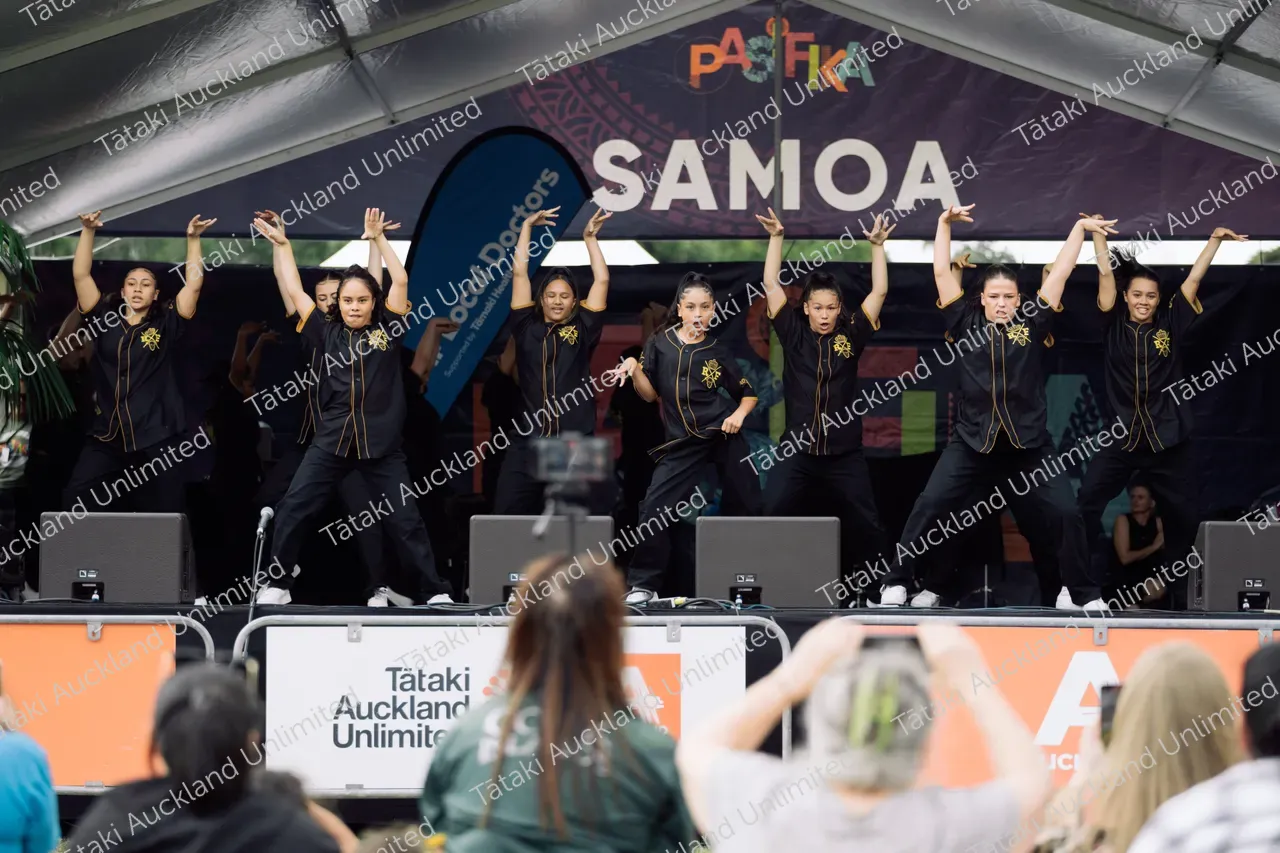 The Royal Family Dance Crew performs at Pasifika Festival