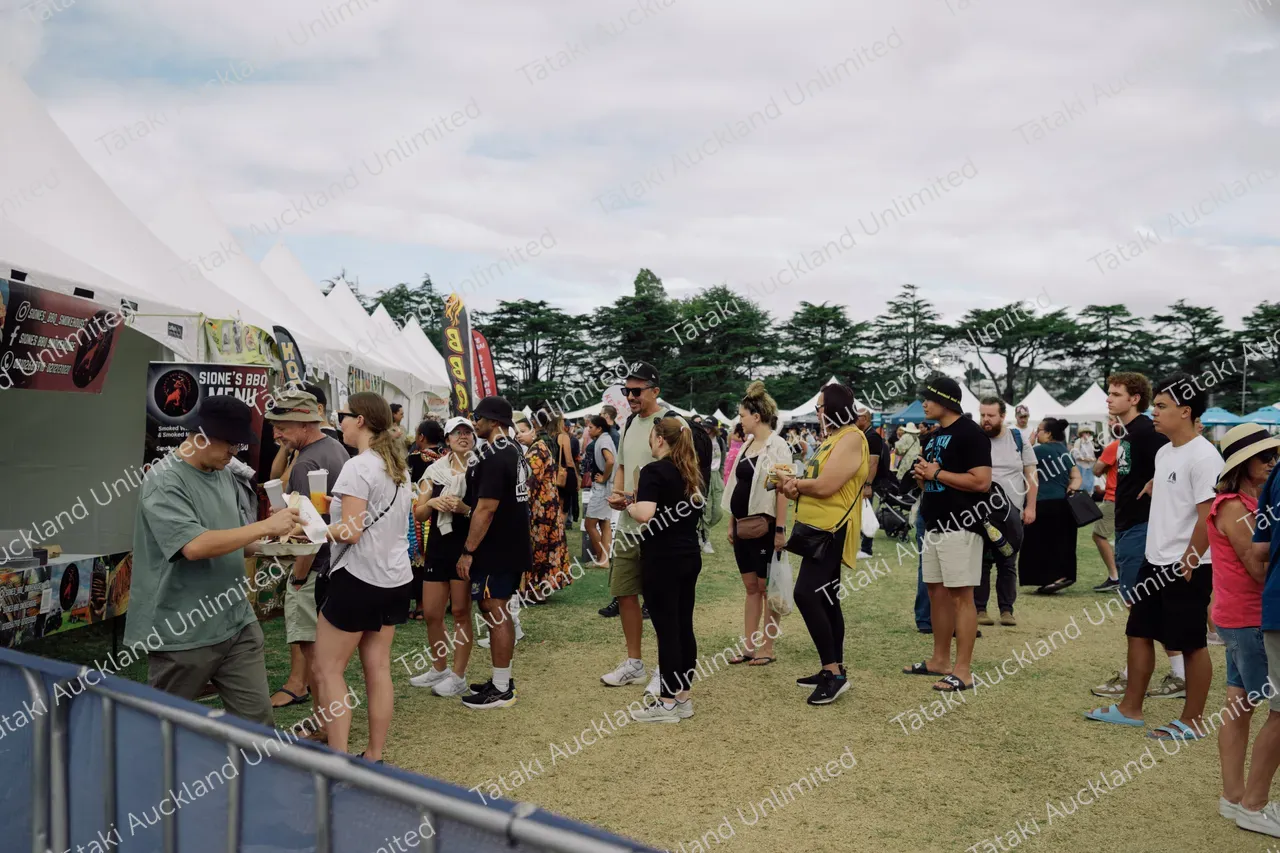 Food stalls at Pasifika Festival