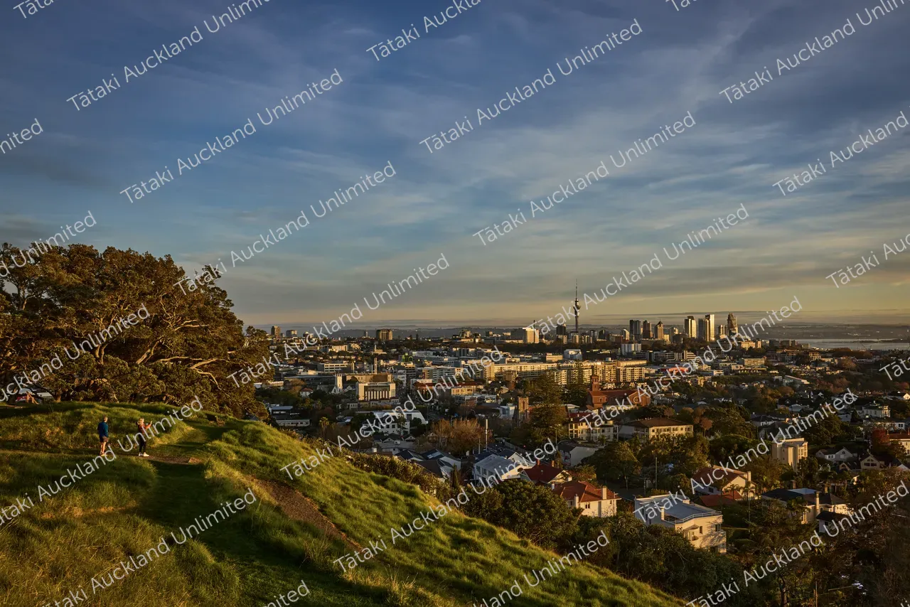 City view from Ōhinerau Mt Hobson