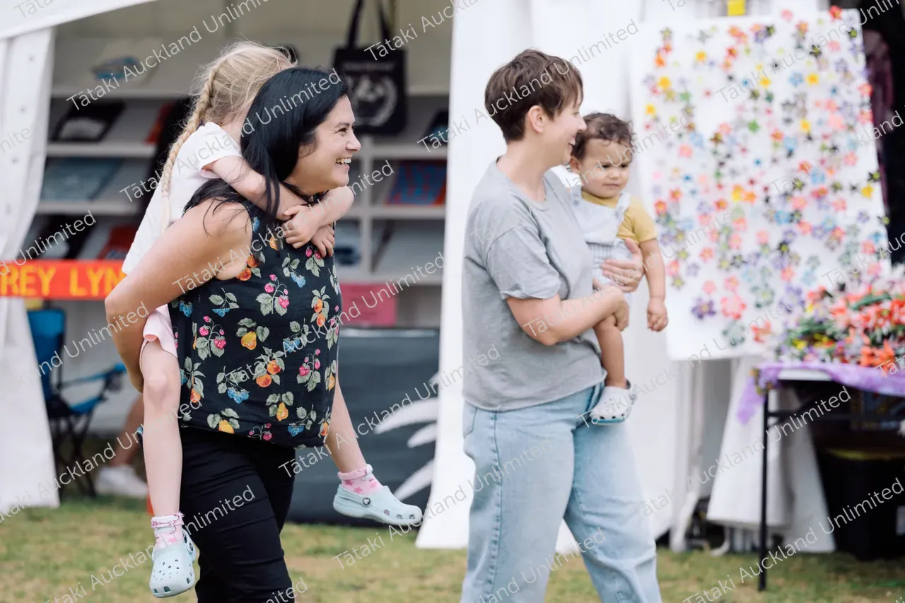 Family enjoys stalls at Pasifika Festival 2