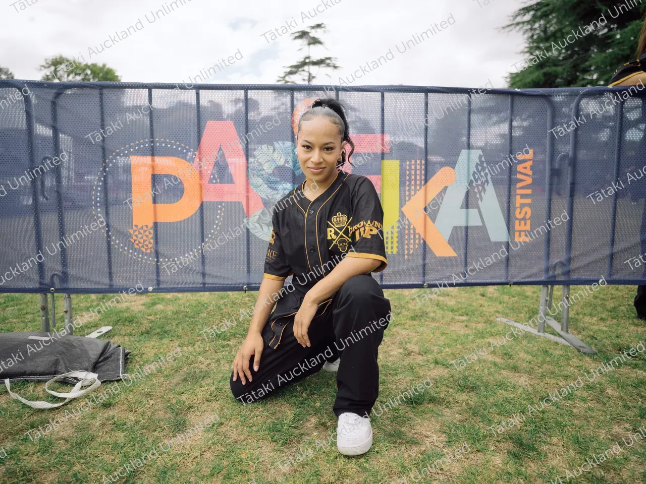 Performer poses at the Pasifika Festival