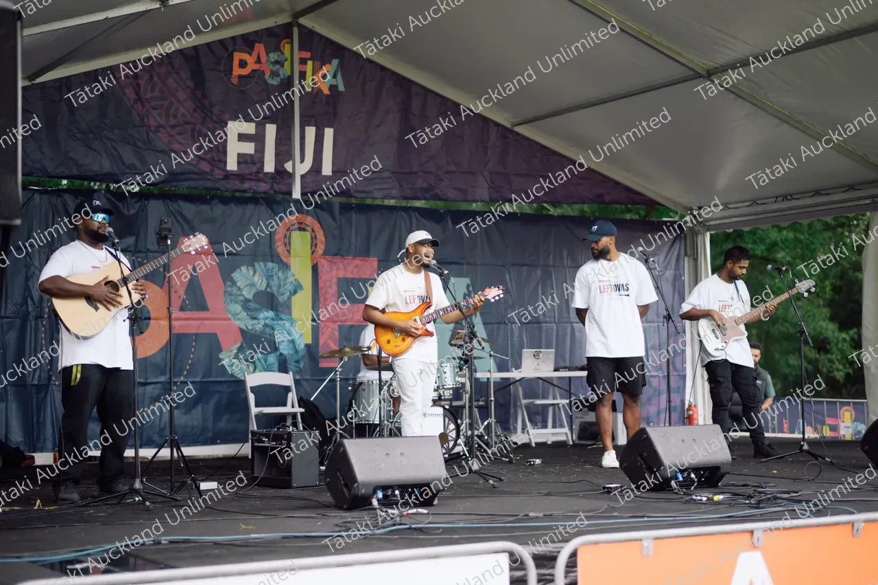 Leftovers perform on Fiji stage at Pasifika Festival