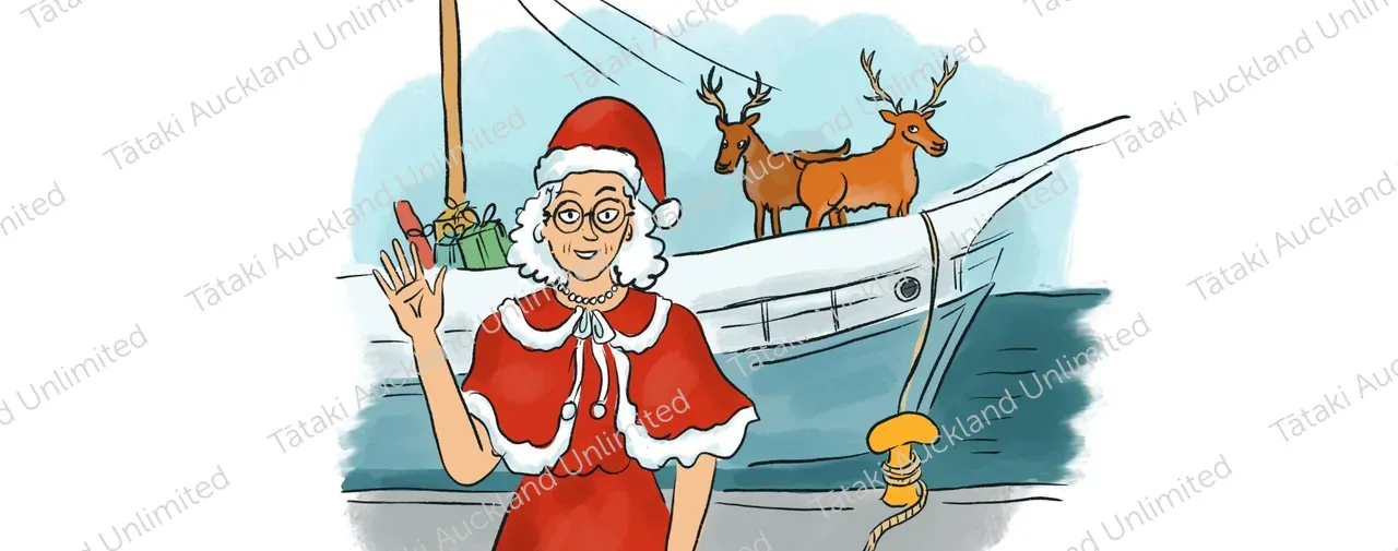 illustration of mrs claus on ted ashby