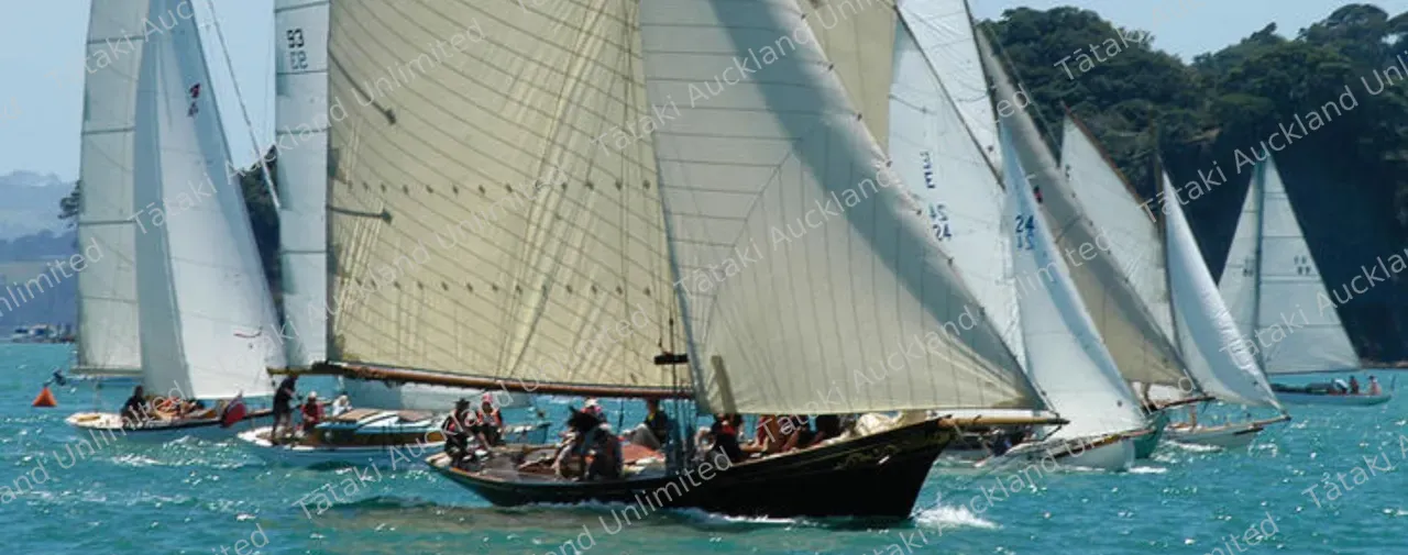 Wooden boat Waitangi on the water