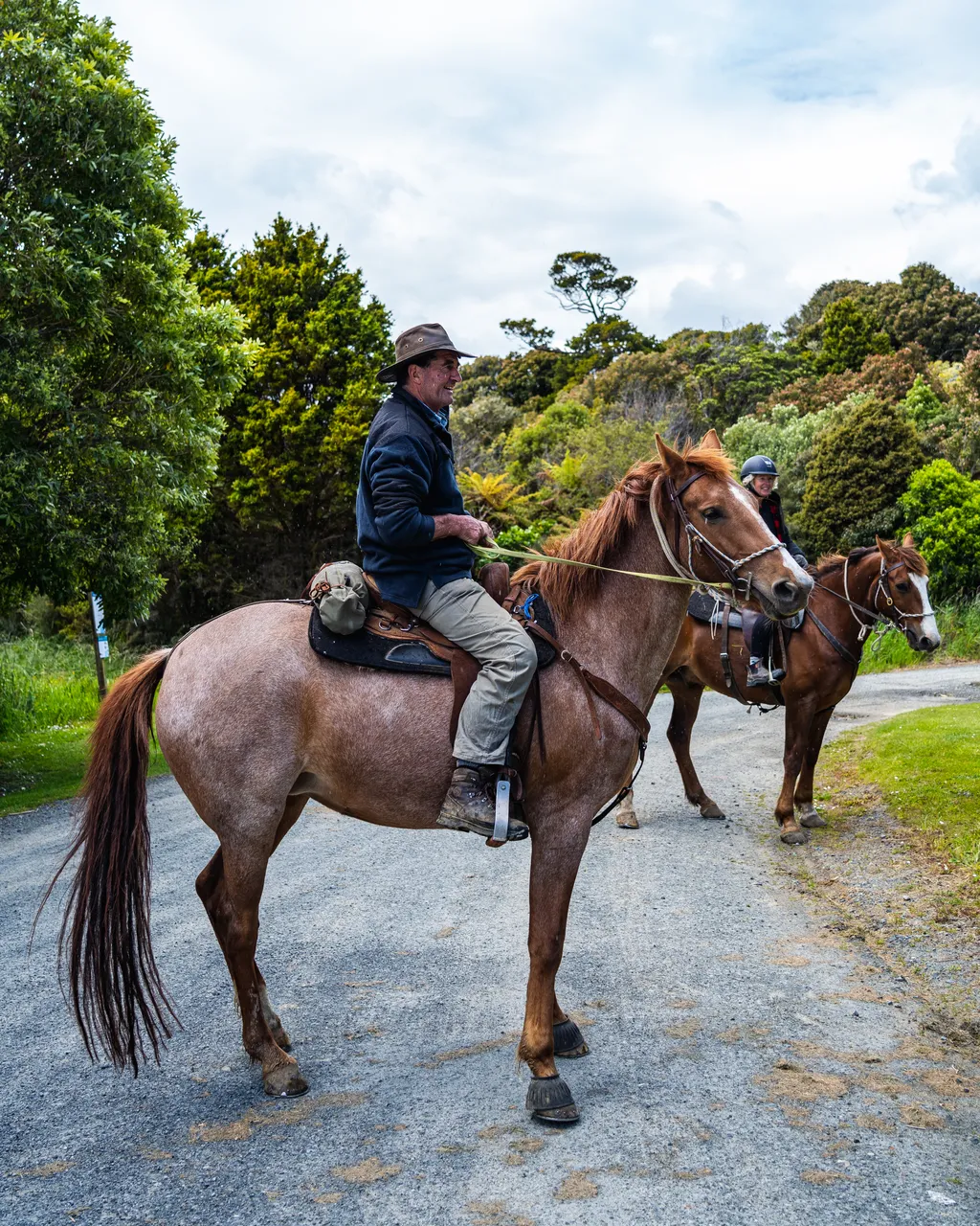 Man riding horse