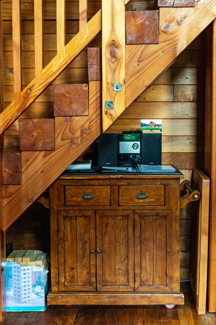 Wooden stairs and furniture