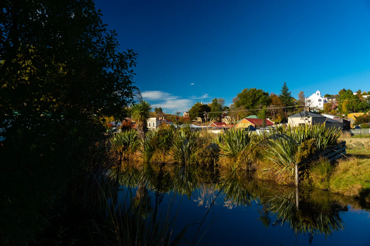 View of pond and Lawrence