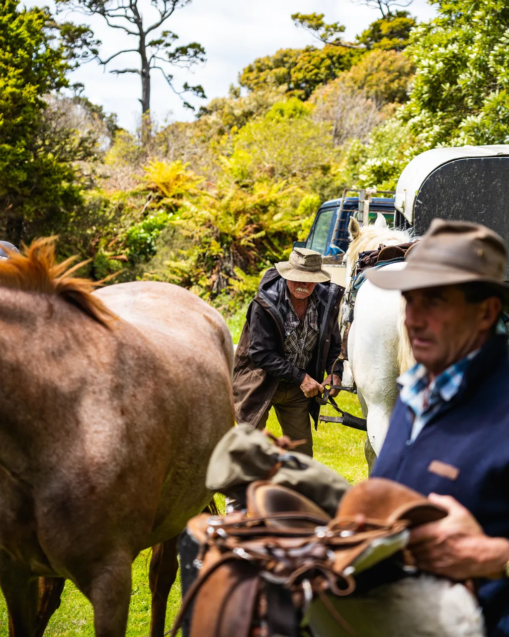 People with horses