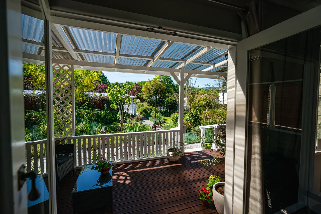 View of garden from veranda