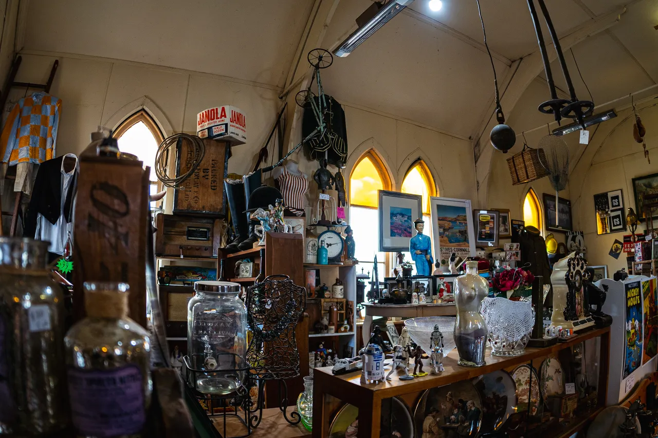 Antique shop full of antiques