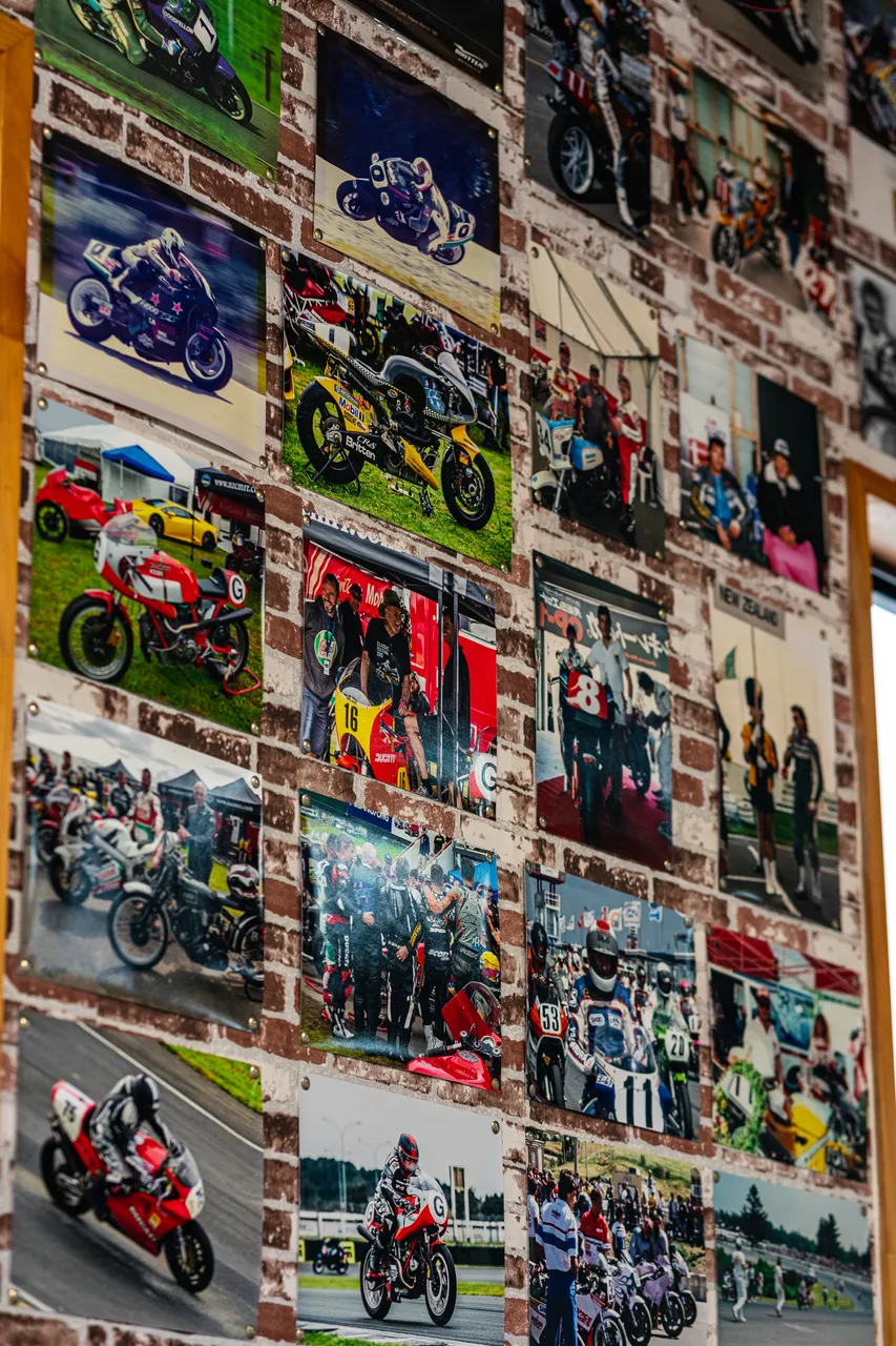 Photographs of motorbikers